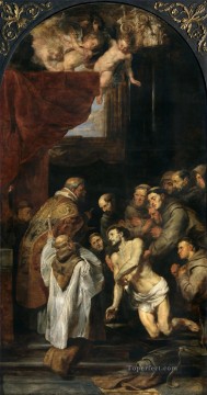 Pedro Pablo Rubens Painting - La última comunión de San Francisco Barroco Peter Paul Rubens